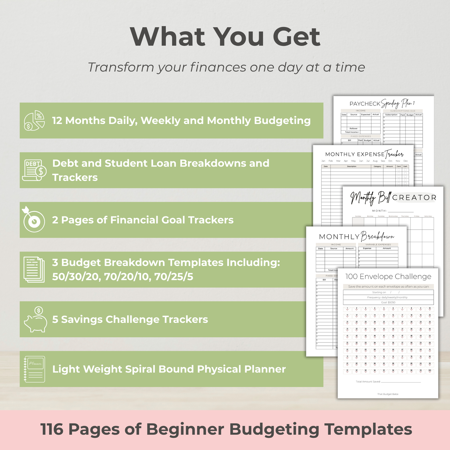 The #1 Viral TBB 12 Month Undated Budget Planner