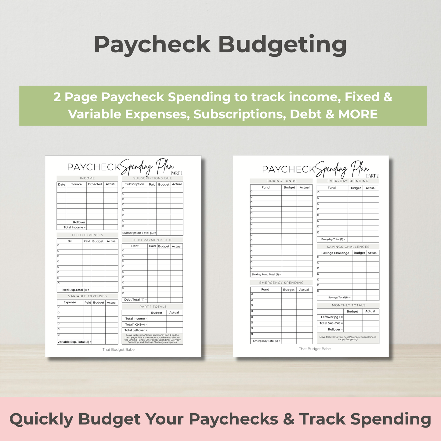 The #1 Viral TBB 12 Month Undated Budget Planner