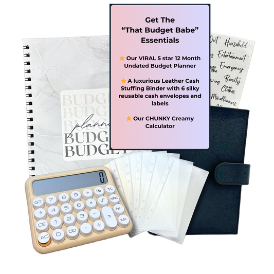 The Essentials Budget Bundle - Undated Planner | Cash Stuffing Binder | Chunky Calculator