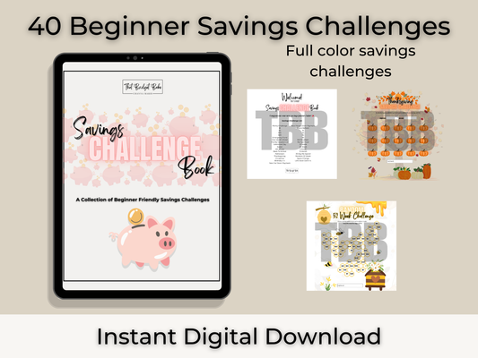 Digital PDF Savings Challenge Book